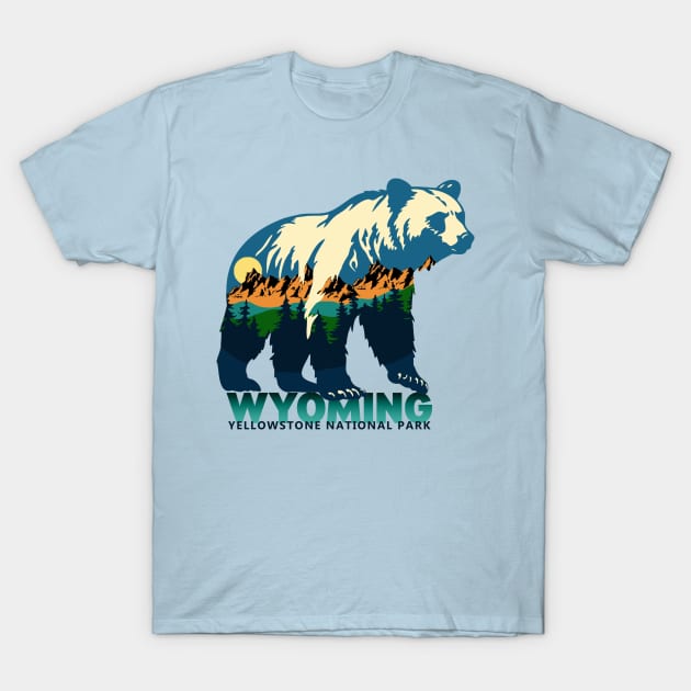 Yellowstone National Park - Bear T-Shirt by Adventures in Everyday Cooking